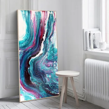 

RELIABLI ART Canvas Painting Colorful Abstract Pictures For Home Wave Posters And Prints Wall Art For Living Room Decoration