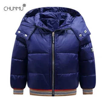 

Boys Coats Jacket Winter Kids Down Cotton Coat Fashion Warm Windbreaker Snowsuit Jacket Hooded Parka Girls Down Coats