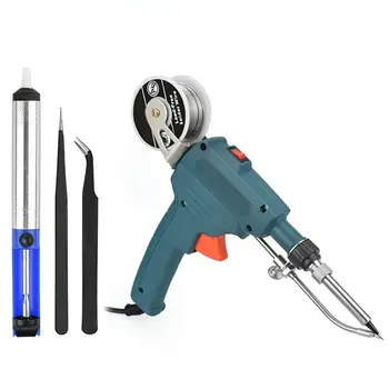 

Us Plug 110V 60W Hand-Held Internal Heating Soldering Iron Automatically Send Tin With Power Switch Welding Repair Tool(Green)