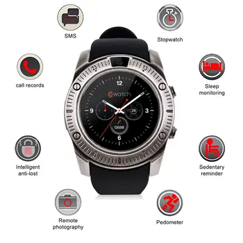 

New Bluetooth Smart Watch Sports Men's Smart Watch Android IOS Mobile Phone Camera Health Monitoring Steps Sedentary Remind