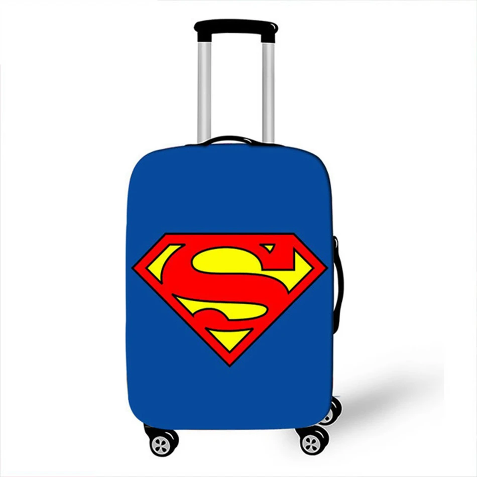 Мультяшный багажный чехол Супермен защитный чехол водонепроницаемый плотный эластичный чехол для чемодана синий применение 18-32 дюймов аксессуары для путешествий