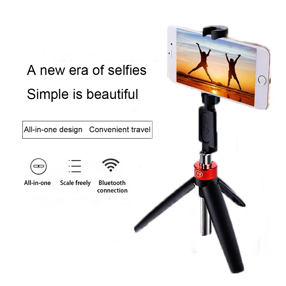 

3 IN 1 Wirleless Bluetooth Selfie Stick Remote Extendable Foldable with Tripod Foldable Bracket Handheld Monopod Youtobe Tiktok