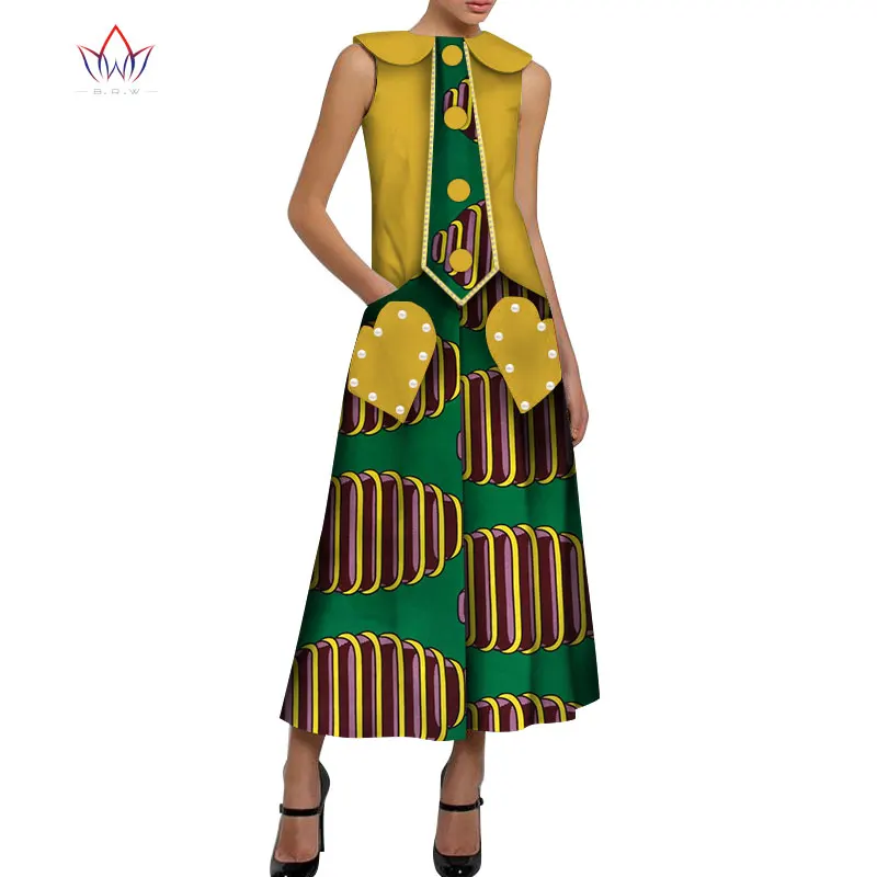 Африканские платья для женщин Dashiki жемчужное длинное Африканское восковое Платье с принтом Элегантное свадебное платье в африканском стиле WY5038