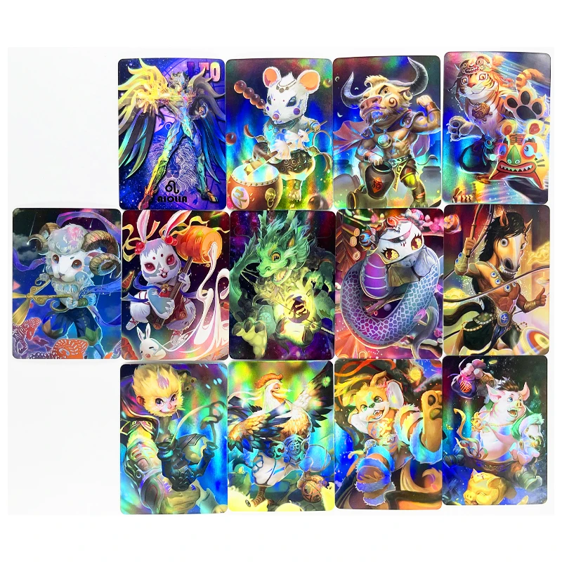 

13pcs/set Saint Seiya 12 Symbolic Animals Toys Hobbies Hobby Collectibles Game Collection Anime Cards