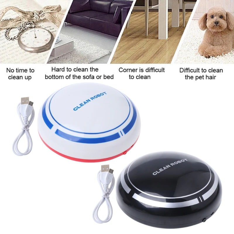 

Automatic USB Rechargeable Smart Robot Vacuum Mop Floor Cleaner Sweeping Suction 19QE