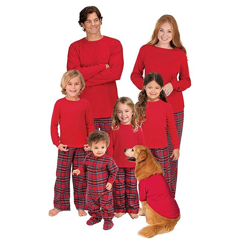 T shirt Tops Plaid Pants Dad Kids Baby 