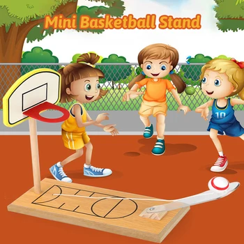 

Mini Finger Palm Basketball Shooting Children's Desktop Game Parent-child Interactive Fun Puzzle Office Wooden Board Game Toy