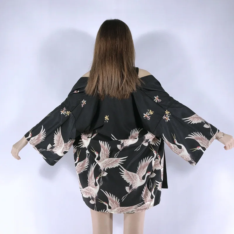 Japanese Kimono Japanese Kimono Cardigan Japanese Kimono Shirt Traditional Japanese Kimonos Cardigan Kimono Women Summer Beach Japanese Kimono Yukata Haori Obi Shirt Streetwear AA3858