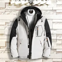 

5XL Men Winter New Outwear Thick Warm Parkas Jacket Coat Men Windproof Pockets Detachable Hooded Parkas Jacket Men