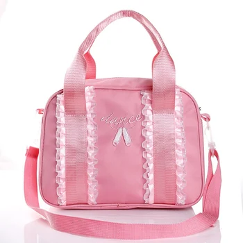 

Ballet Dance Shoulder Bag Girls Lace Cute Bags Teenager Gym Dancing Handbag Professional Ruffled Gymnastic Ballerina Totes