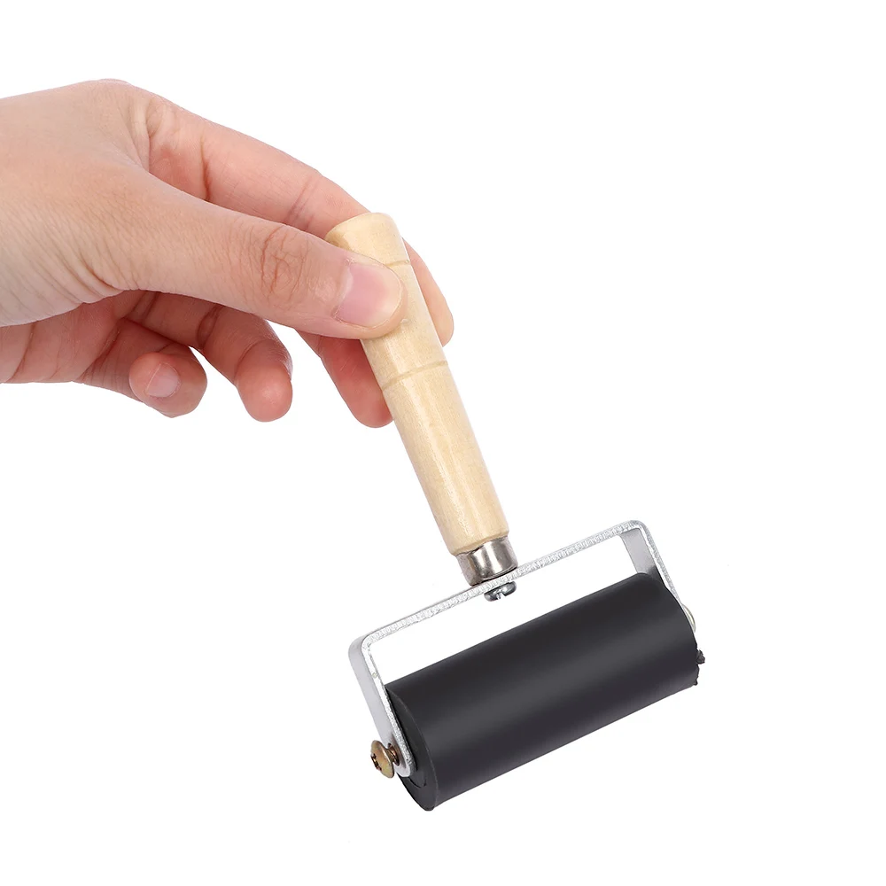 Rodillo de goma profesional Brayer de 6cm para niños, herramienta de impresión de pintura, rodillo de arte, bricolaje, herramienta artesanal