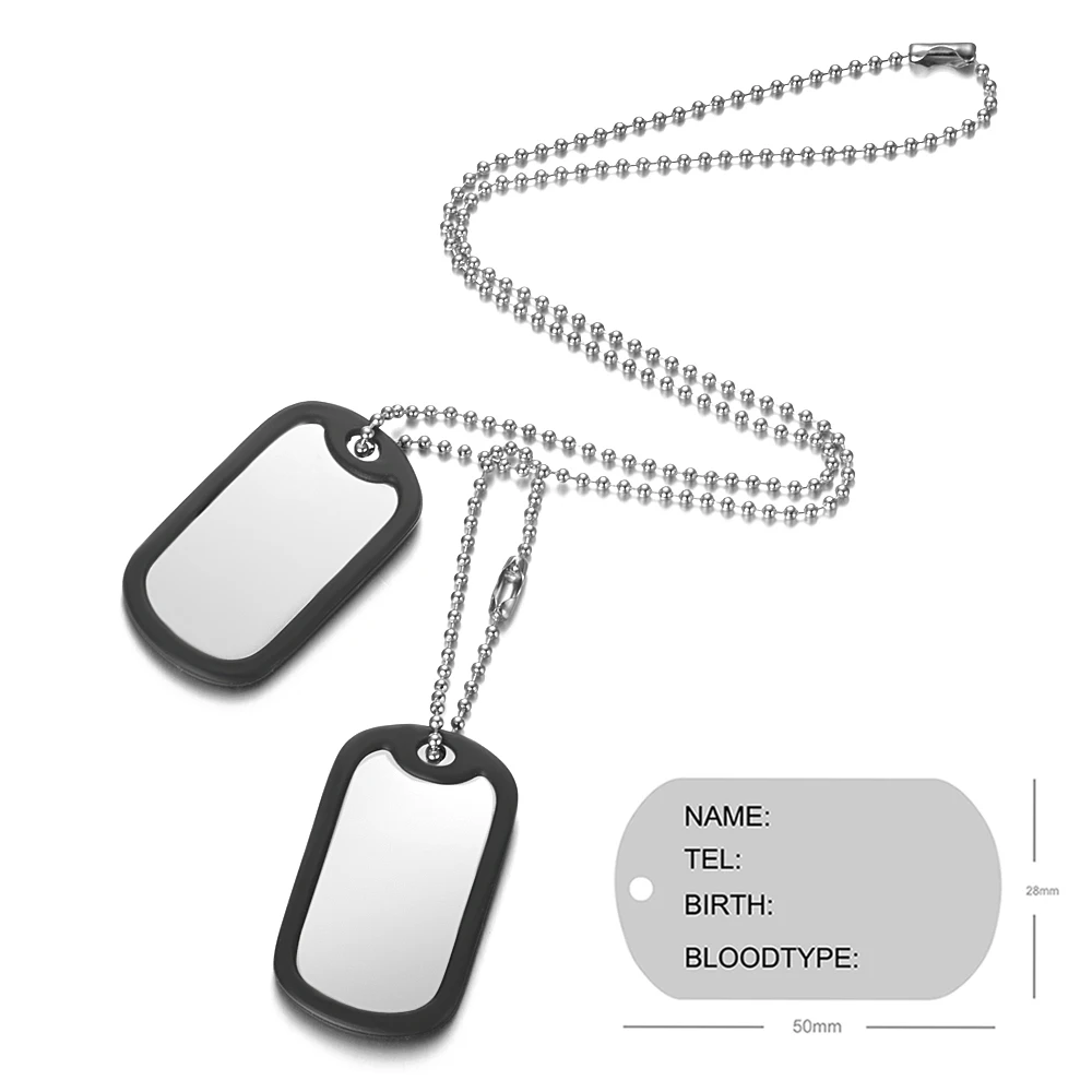 Personalized Military Pendant Necklace for Men Army Customized Engraved Name Photo ID Lettering Stainless Steel Jewelry Gifts master 1 64 h1 1999 suv military diecast toys car models collection miniature gifts