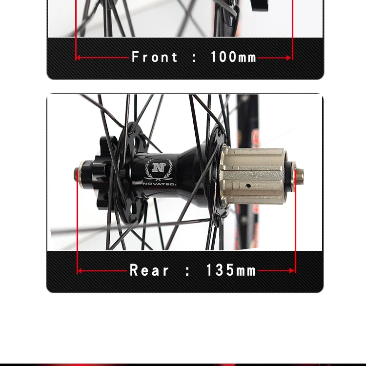 Novatec горный велосипед MTB внедорожный алюминиевый сплав солнечные диски колеса 26 дюймов дисковый тормоз 4 подшипника 7-11speedQR колеса велосипеда