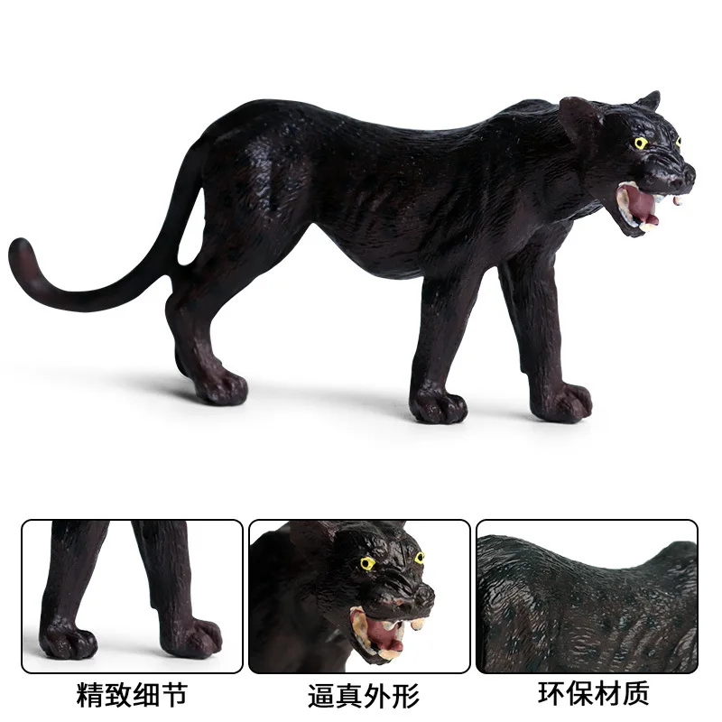 

Children Solid Static Model Wild Toy Animals Model Garage Kit Large Size American Panther Plastic Ornament Doll