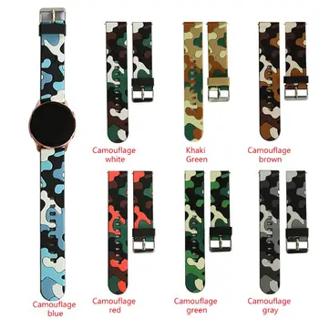 

20/22mm Camo Printing Watch Band Silicone Sport Wrist Strap for Samsung-Galaxy Watch 42mm/46mm Gear S2 S3