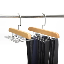 

Wooden Tie Hanger Scarf Organizer Holder 16 Or 24 Hooks Storage Space Saver Wardrobe Organizer Multifunction Belt Hangers