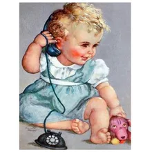 Полный Круглый квадратный 5D Diy алмазная живопись жизнь фото на заказ Алмазная вышивка милая детская Алмазная мозаика, стразы DecorZP-3214