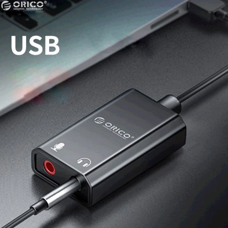 Orico External USB Sound Card USB to 3 5mm Headphone Audio Adapter Micphone Sound Card For Compter Android Linux DirectSound 3D