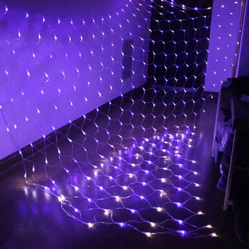 PURPLE BRELONG светодиодный сетчатый светильник s, свадебное украшение, Рождественский Сказочный светильник, уличный праздничный фестиваль, мульти уличная садовая лампа - Испускаемый цвет: PURPLE