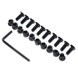 Tático 10 pacote de aço keymod parafuso t porca conjunto substituição conjunto para peças railed caber keymod ferroviário seções para a caça