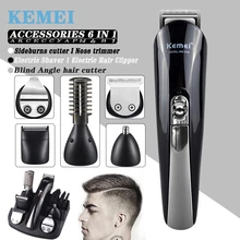 Kemei триммер для бороды, триммер для волос, машинка для стрижки волос, электробритва для мужчин, инструменты для укладки, станок для бритья, набор для стрижки мужчин, тример 4