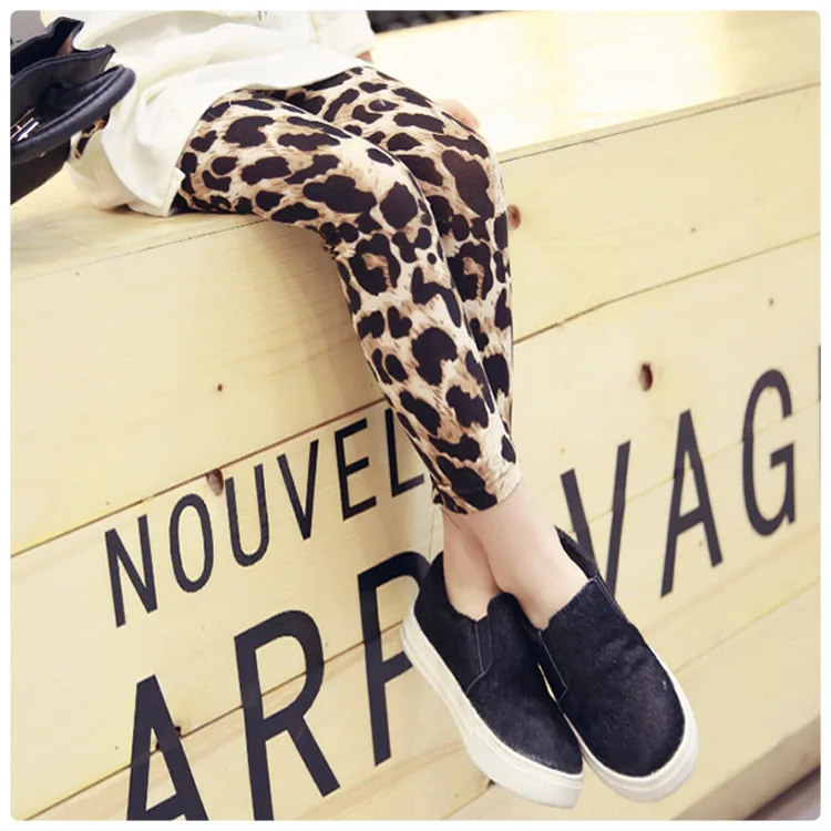 

Proud Bay Autumn New han ban kuan Leopord Pattern Versatile Girls Fashion Europe And America Cool Coffee Base Pants