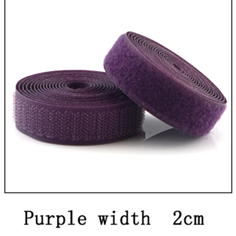 2 м 16/20 мм полиэстер смешанный крюк и петля r& d Sugru липучками без клея крепление нейлоновое лента-липучка «Magic Tape» ленты аксессуары для шитья крюк и петля - Цвет: Purple 2M