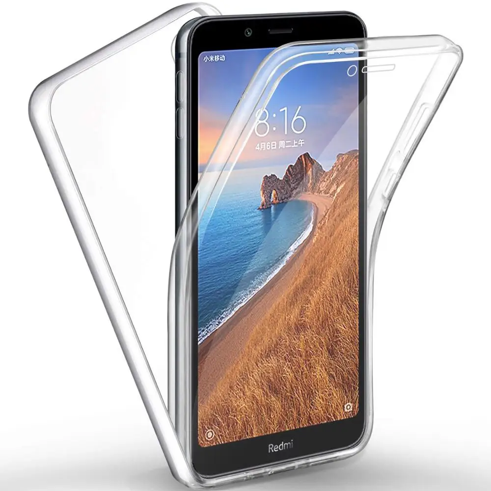 Чехол с полным корпусом 360 для Xiaomi Redmi Note 9S 8T 10 Pro 7 7A 5 6A 4X Mi 8 Lite 9 SE F1 двусторонний силиконовый прозрачный чехол из ТПУ|Специальные чехлы|   | АлиЭкспресс