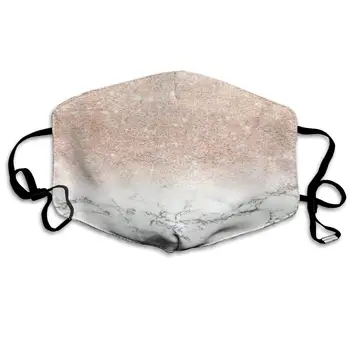 

Mouth Mask Adjustable Anti Dust Face Mask, Rose Gold Marble Face Mask For Cycling Camping Travel