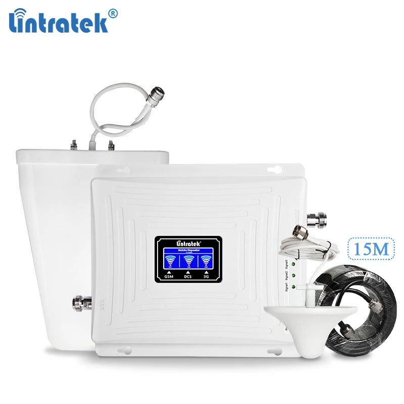 lintratek репитер GSM 2G 3G 4G усилитель сотовой связи 900 1800 2100 для россии ретранслятор