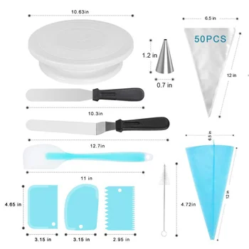 

96 Piece Cake Turntable Set Cake Baking Tool Flower Decorating Tip Set