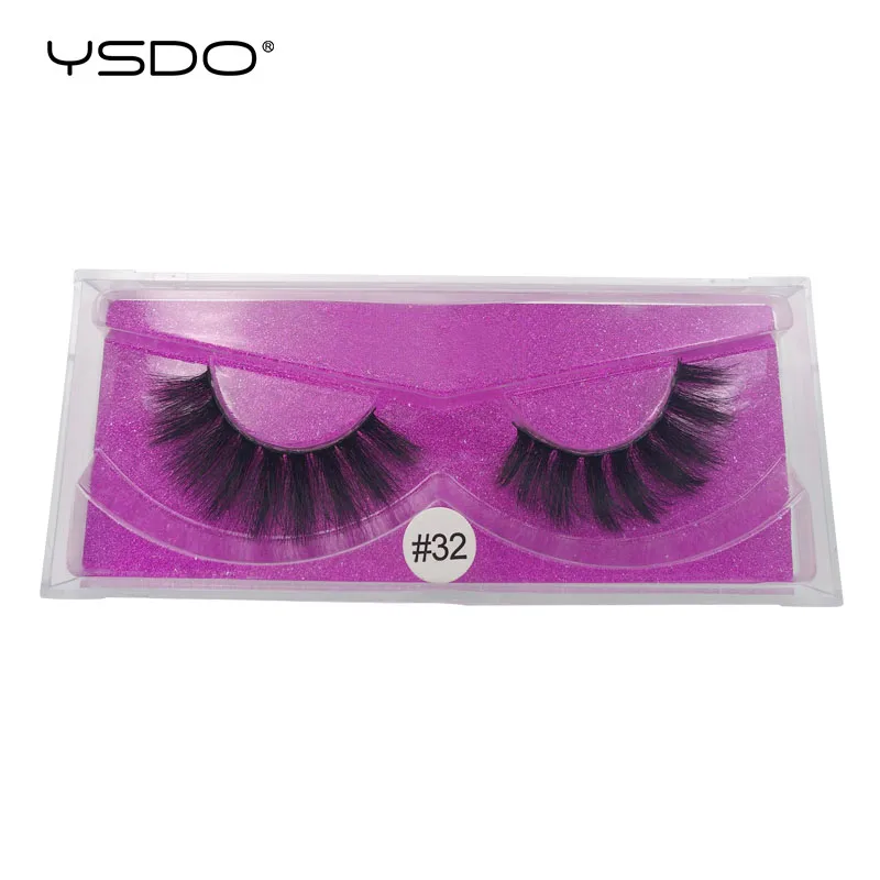 W32P YSDO 1 пара норковых ресницы maquillaje драматические ресницы натуральные накладные ресницы объем 3d норковые ресницы макияж искусственные накладки - Цвет: W32P