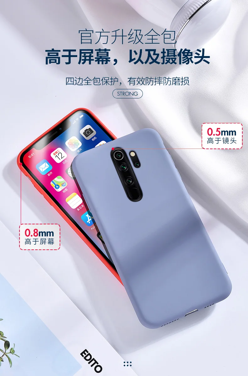 Для Red mi Note 8 Pro Чехол силиконовый мягкий чехол для Xiaomi mi Note10 CC9 Pro 8 9 9T A3 Lite красный mi Note 8A 7 7A Pro Чехол