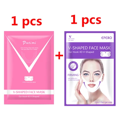 Style 10 Gel Face Masks Lifting Anti-Aging Face Mask Slim Chin Check Neck Lift Peel-off Mask 4D V Shaper Face Slimming Bandage Skin Care - Цвет: Style 10