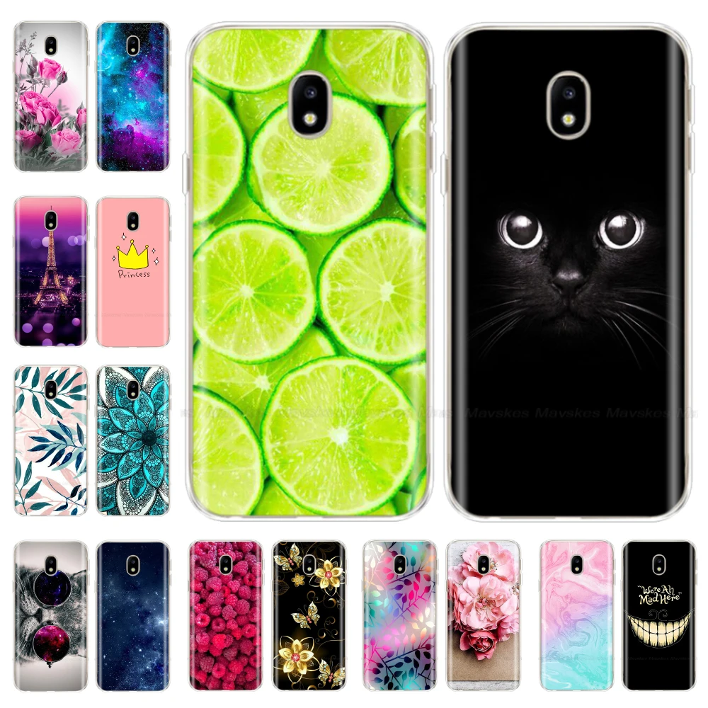 

FOR Samsung J7 2017 Case Cover J730 Soft TPU Silicone Cute Animals Flower Back Phone Cases FOR Funda Samsung Galaxy J7 2017 Case