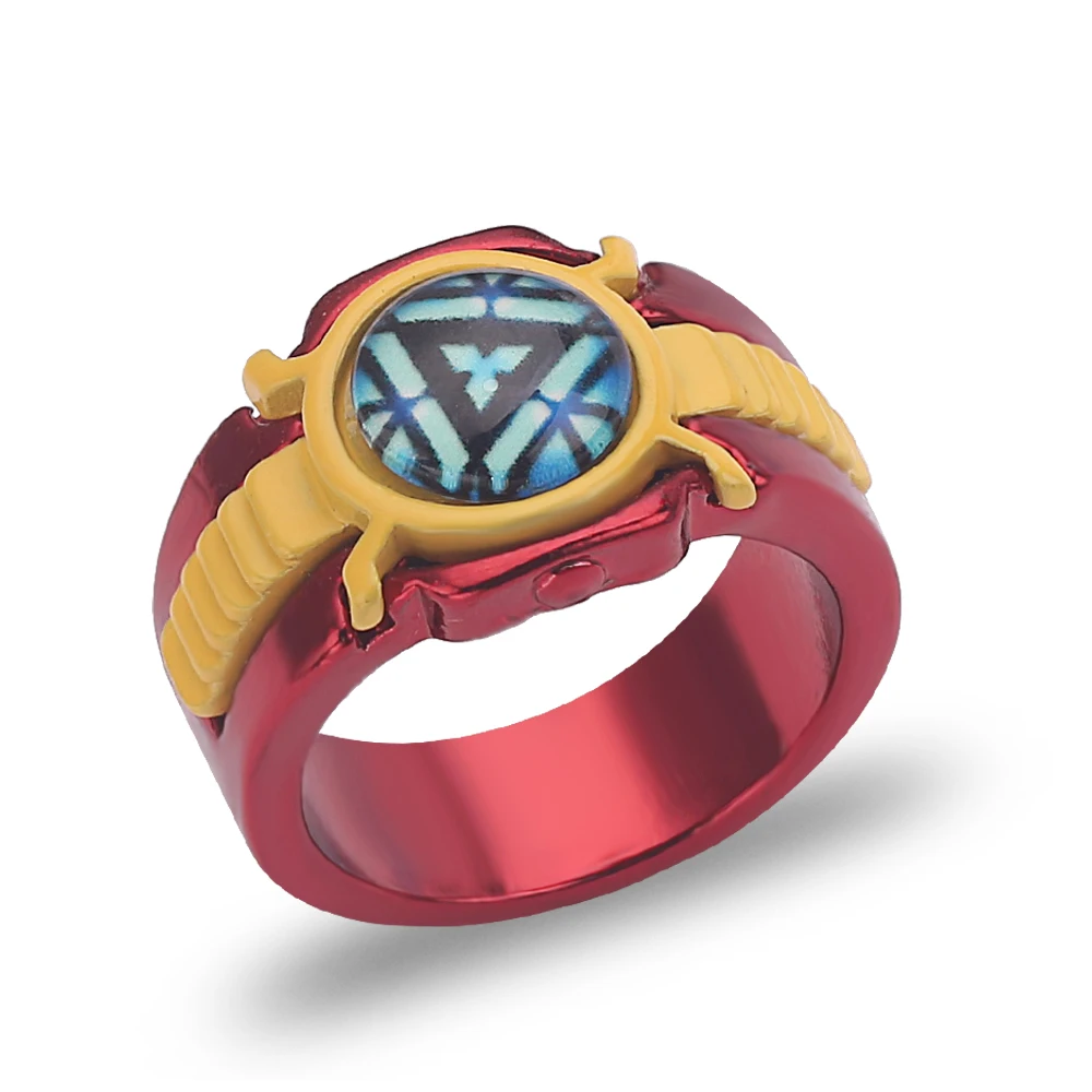 Фильм Marvel кольца двойной цвет покрытием сплава ювелирные изделия светящиеся Железный человек сердце Мощность кольцо для унисекс - Цвет основного камня: jz261