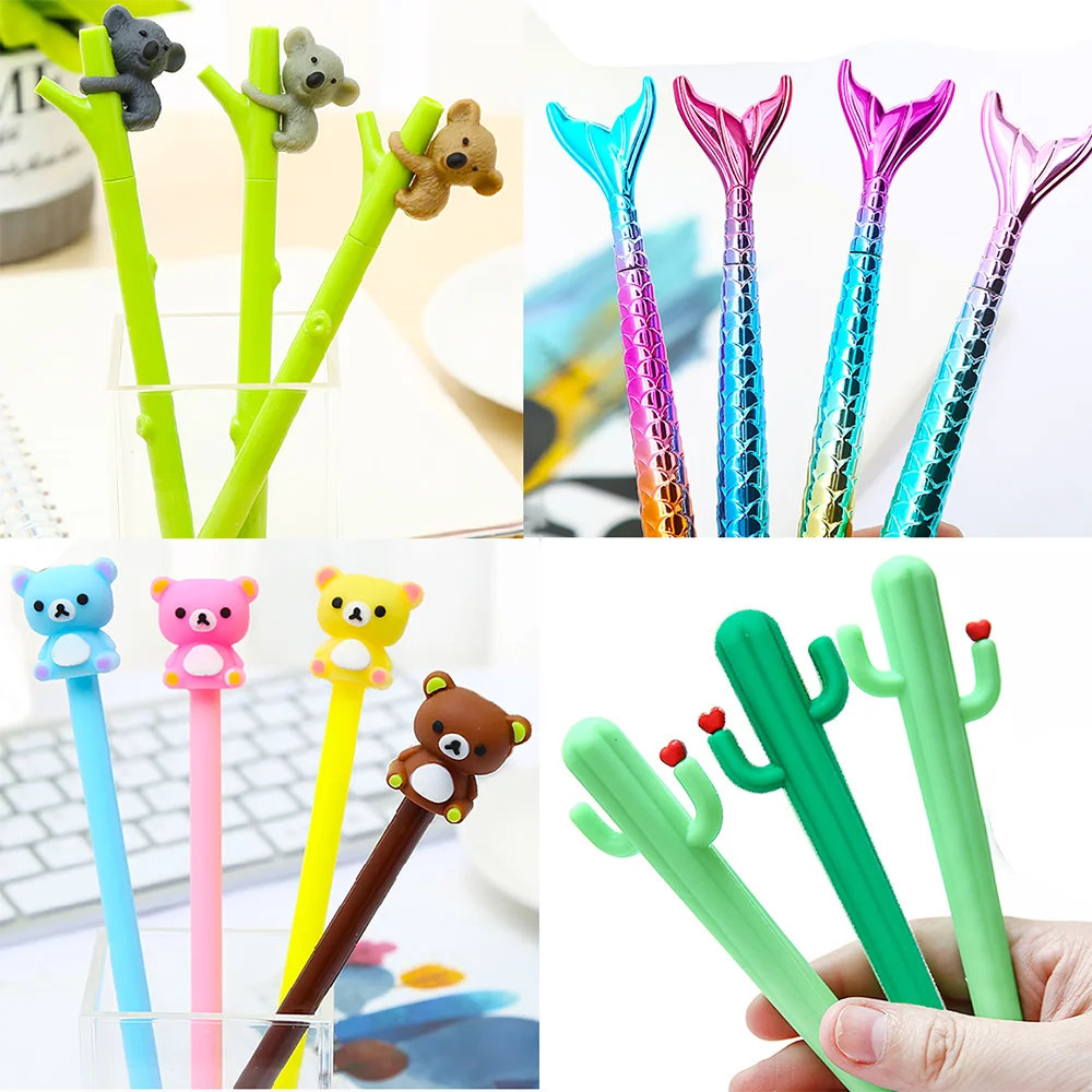 Stylos pour animaux de dessins animés, stylos à encre Fruit Cute Cartoon  Gel, papeterie de stylo drôle, stylos mignons pour garçons et filles,  adaptés