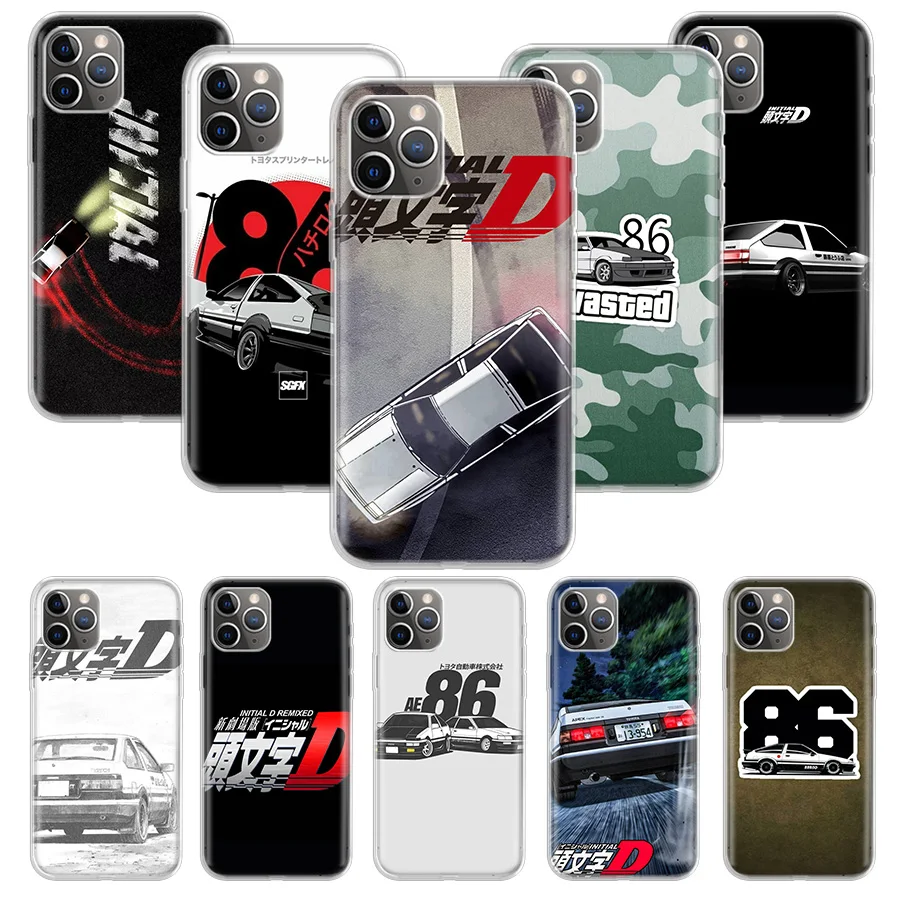 Чехол INITIAL D AE86 для Apple iphone 11 12 Mini Pro XS Max XR X 7 8 6 6S Plus 5 5S SE 10 десять подарков