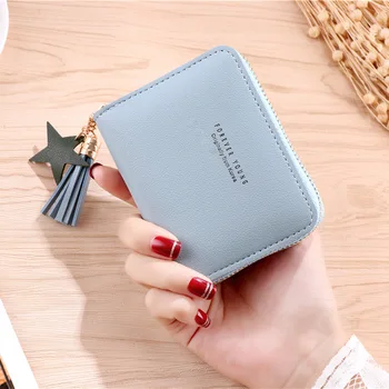 

Diysomes Purse Clutch Tassel Women Wallet Small Cute Short Leather Wallets Zipper Purses Female