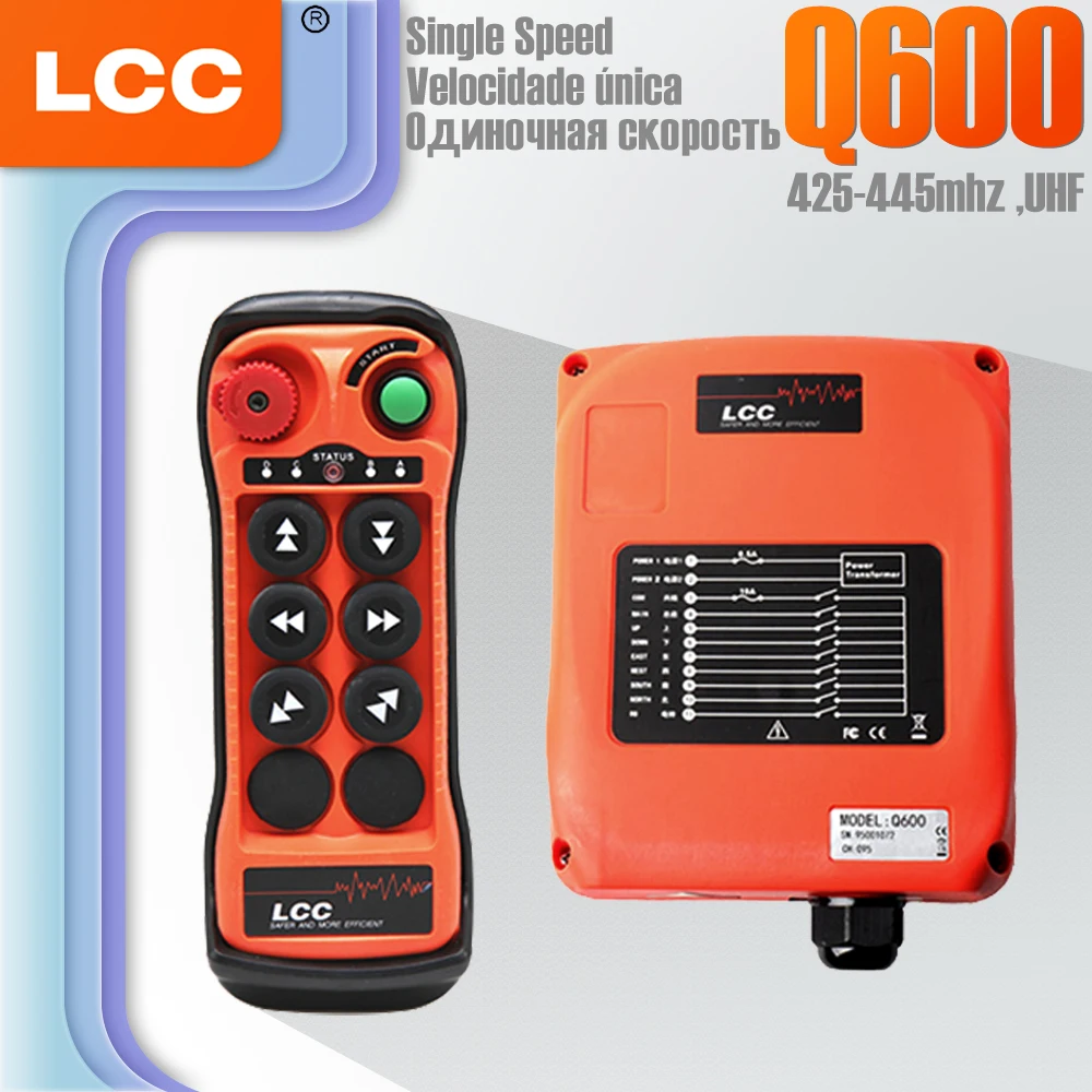 Lcc Botões 12v Industrial Controle Remoto Caminhão Trator Grande Instrumen Interruptores sem Fio para Grua Elétrica Guindaste Elevador Q600