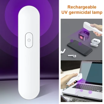 

V1 Handheld LED UV Sterilizer Wand Portable UVC Disinfection Germicidal Lamp USB Rechargeable Ultraviolet Light Ozone Sanitizer