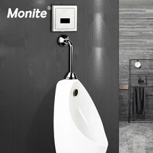 Monite Твердый латунный сенсорный Писсуар аксессуары для ванной комнаты автоматический туалет заподлицо клапан, настенный сенсорный писсуар сенсорный кран писсуар