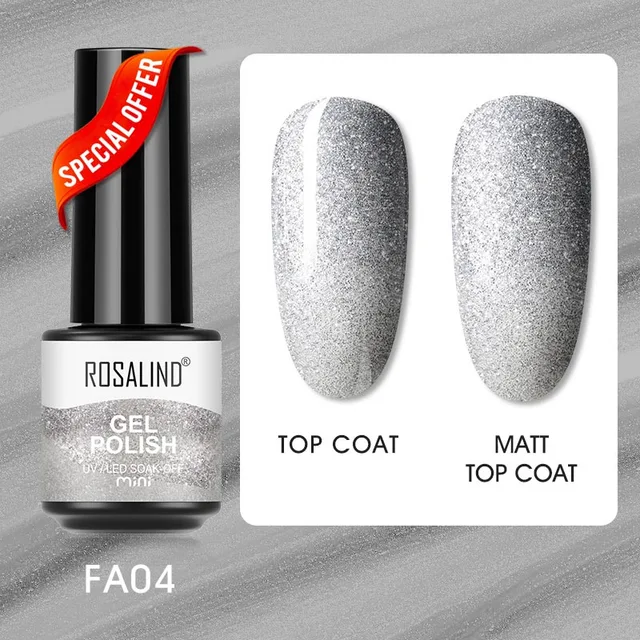 ROSALIND Nail Gel Polish Neon Luminous Hybrid Varnish Manicure Semi Permanent UV Gel Nail Art Base Top Coat Gel Nail Polish New FXA-FA04