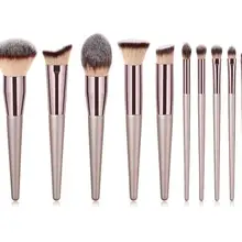 10 piezas pinceles de maquillaje de pinceles de maquillaje corrector de sombra de ojos de la Fundación maquillaje cepilo h