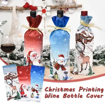 

New Christmas Decoration Old Man Doll Wine Bottle Cover Christmas Decorations Party Xmas Table Decor Merry Christmas 918