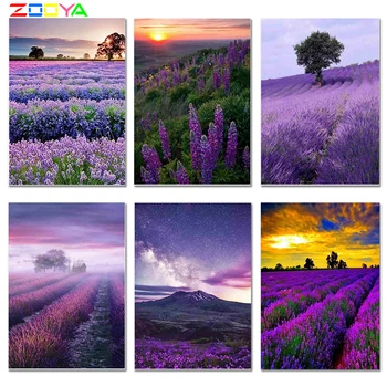 

3D Full Diamond Embroidery Landscape Beautiful Diy Crystal Full Square Diamond Painting Landscape Diamond Mosaic Lavender Er074