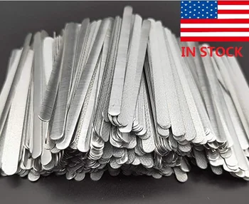 

100/200/500PCS Mas*k DIY Nose Wire Nose Clip Bridge Metal Flat Aluminum Bar Strip Trimming Crafts Making Accessories / - 100 Pcs