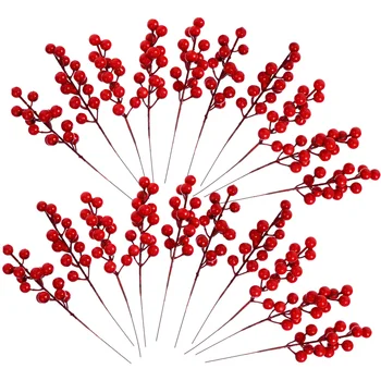 

20pcs Simulation Christmas Berries Branch Christmas Home Party Decorations