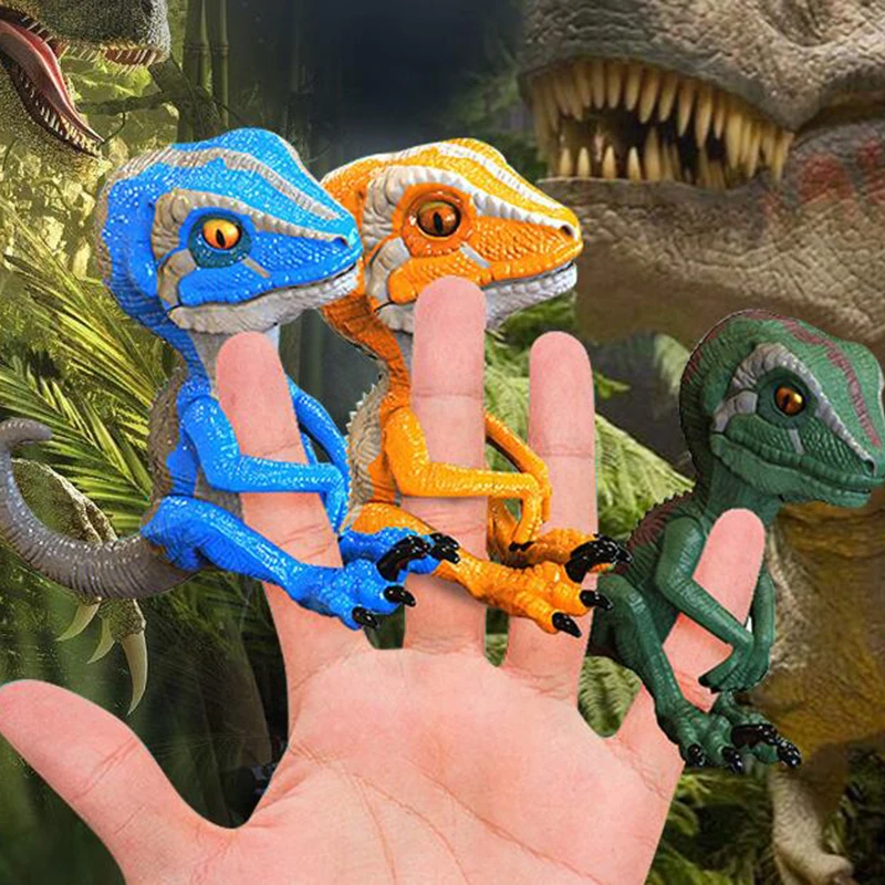 Креативная Velociraptor фигурка, Электрический динозавр, домашние животные, игрушка для кончика пальца динозавра, Умная игрушка, электронный питомец, модель динозавра