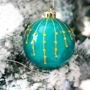 

4 Pcs Holiday Decoration Hand Painting Red Color Pink Christmas Ball 8cm Christmas Tree Pendant Christmas Decorations New 2020